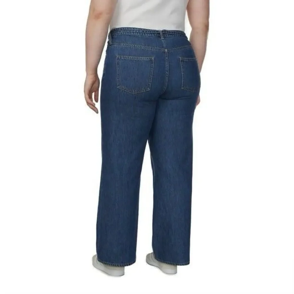 Buffalo Jeans Women's Wide Leg Belted Jean Size 18 Medium Wash NWT - Picture 5 of 14